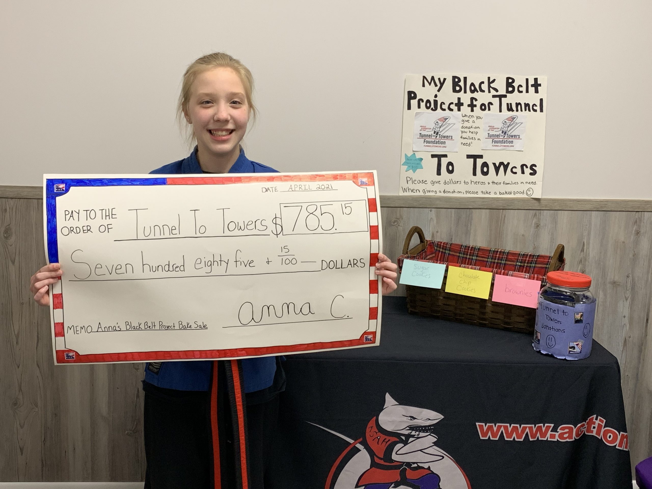 Young Tunnel to Towers Supporter and future Black Belt Raises $785