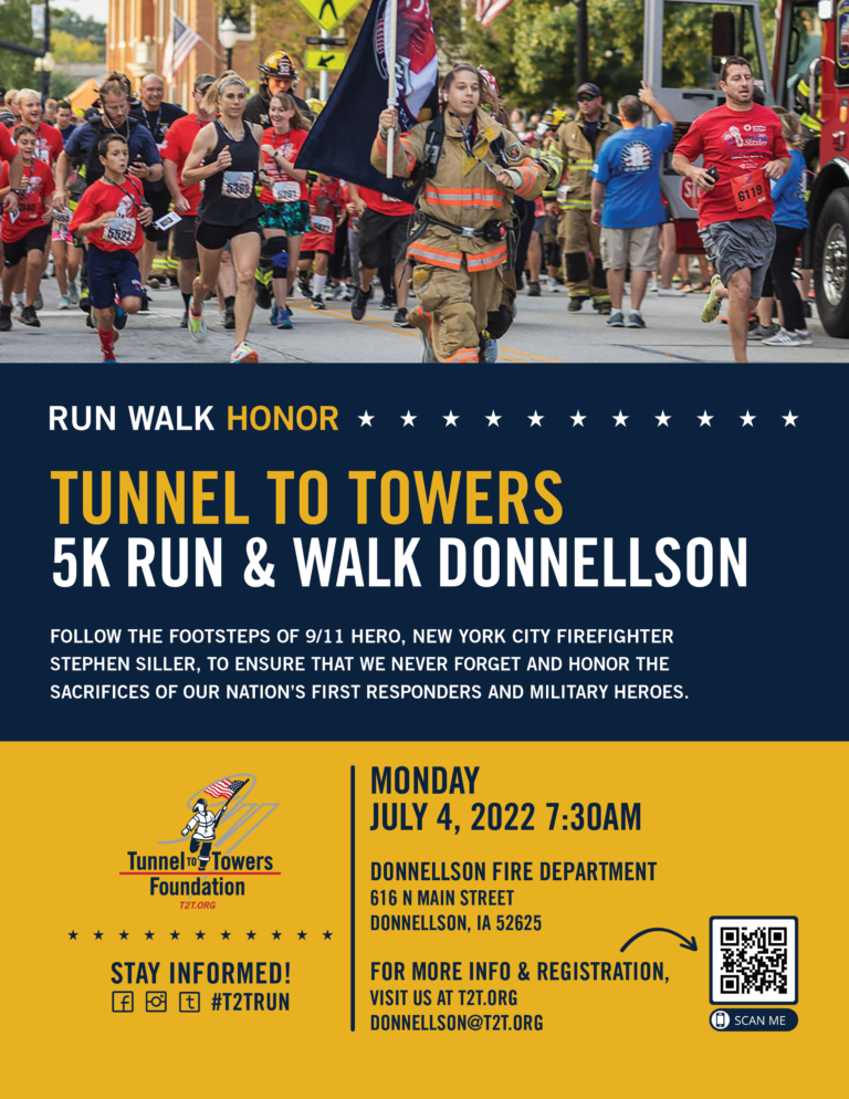2022 Tunnel to Towers 5K Run & Walk Donnellson Tunnel to Towers