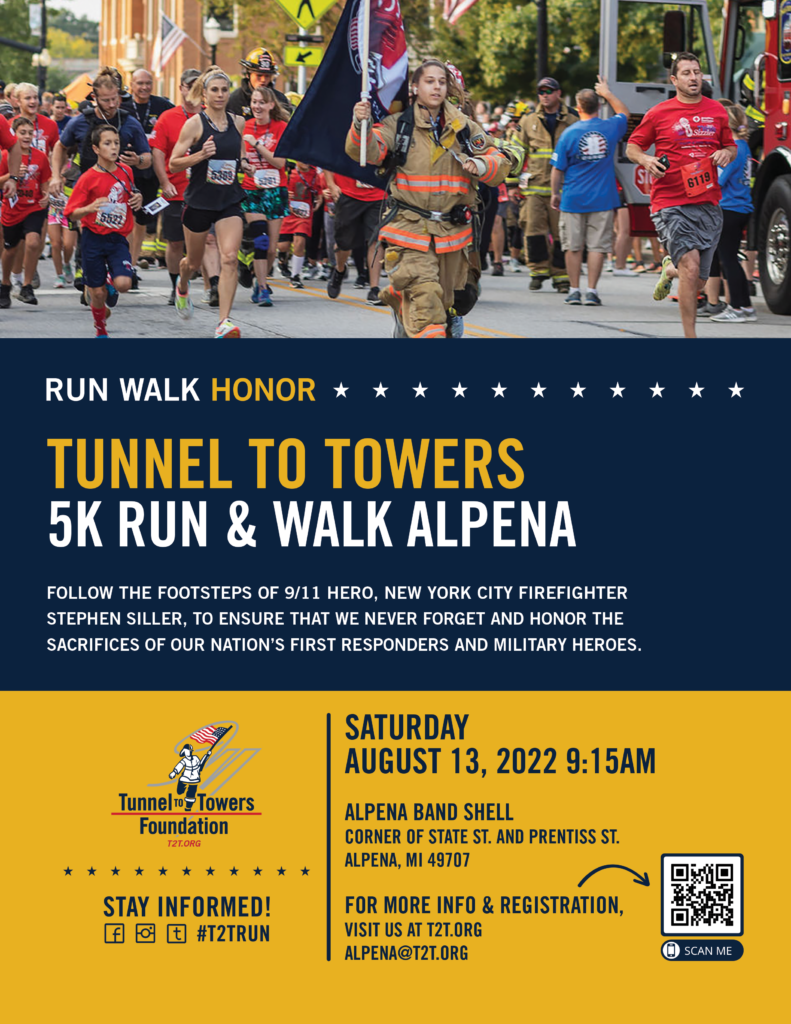2022 Tunnel to Towers 5K Run & Walk Alpena Tunnel to Towers Foundation
